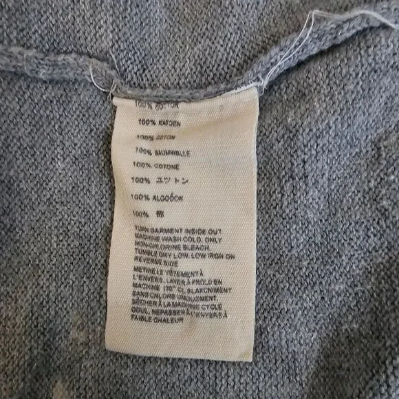 Abercrombie & Fitch Gray Argyle Moose Logo V-Neck Pullover Sweater Men's Size XL - Picture 6 of 9